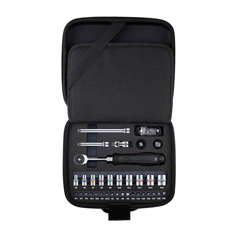 Kit de Chave Catraca Elétrica e-ASSIST MINI VESSEL 60 Dentes com Soquetes e Bits Modelo 400ER21MU
