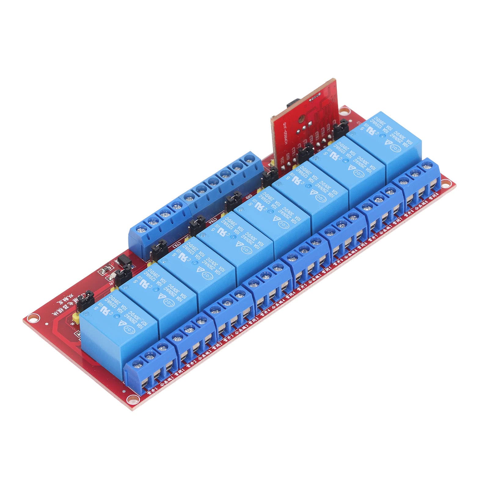 Placa Receptora de relé Inalámbrica Infrarroja Universal con Capacidad de 10A, Puerta de Luz de Motor de 8 Canales, Controlador de Interruptor de Control Remoto Seguro DIY (5v)