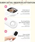 200X Microscope numérique portatif pour enfants - 2.0" Écran, rechargeable Mini Microscope de poche portable avec 3 Niveaux Légèreté réglable, science Edu Cadeau pour les enfants 3-12 ans - blanc