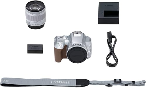 Miniatura 8 de Canon EOS 250D  Rebel SL3 Cámara réflex digital con lente de 0.709-2.165in (plateado) (3461C001) + Canon EF 2.953-11.811in f4-5.6 III lente
