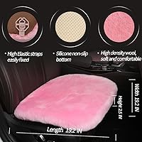 Vista 4 de LLB Fundas de asiento acolchadas de piel de oveja genuina para coches, camiones, SUV, protector de asiento cómodo, almohadilla para el asiento