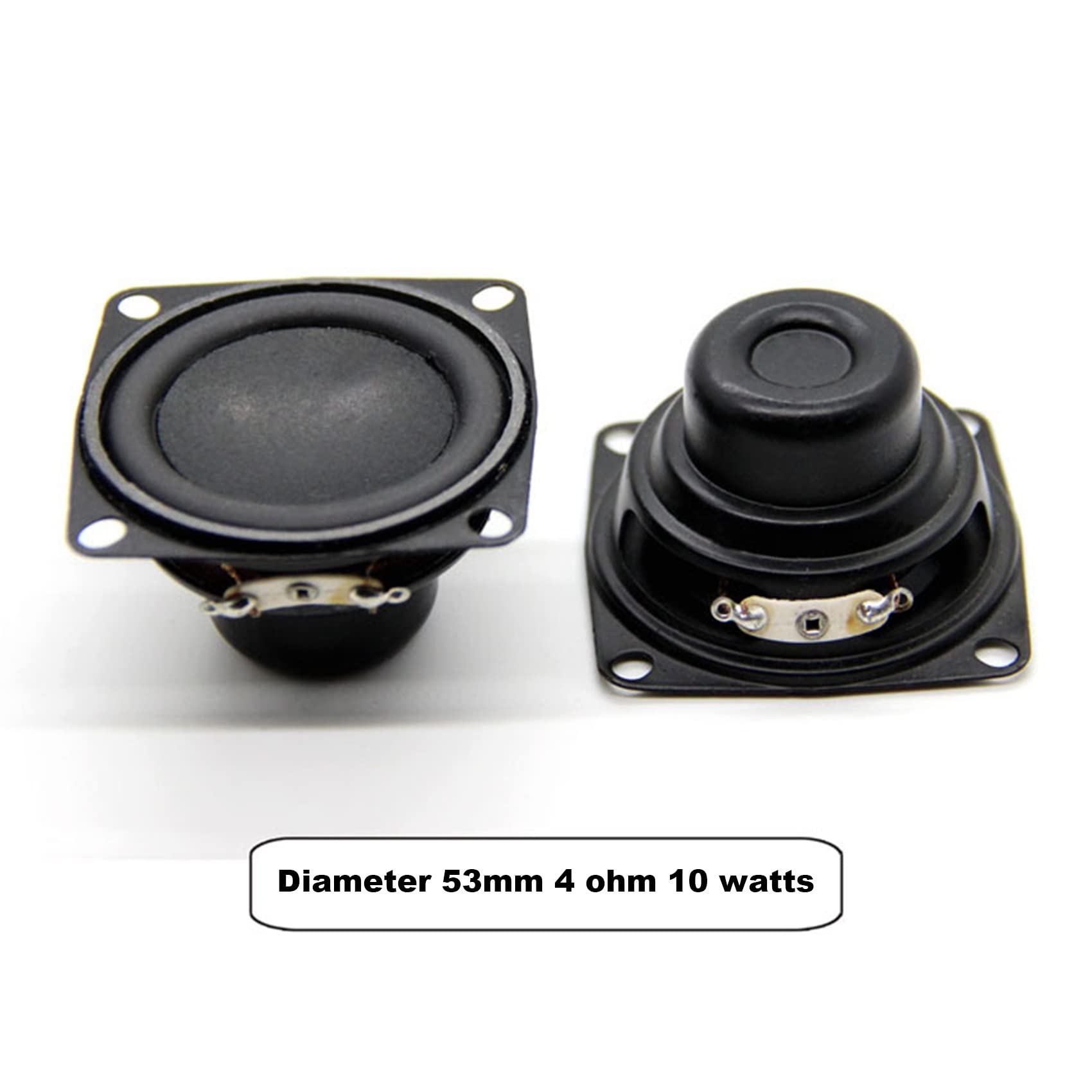 Altavoz de audio de 2 unidades, 4 Ω, 10 W, 53 mm, 2 pulgadas, altavoz de audio multimedia, altavoz de audio DIY para cine en casa
