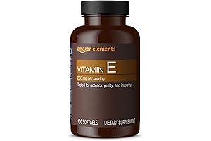 Amazon Elements Vitamin E, 400 IU, 100 Softgels