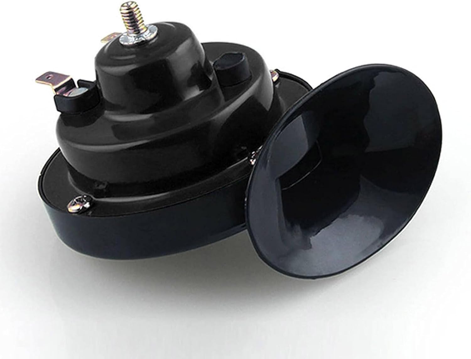 ZKFAR Pack-2 Air Horns Replacement Kit, Automotive Accessories Universal for Car, 12V Waterproof Durable Super Loud Train Horns, for Car, Motorcycle, Truck (Black)