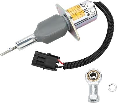 24V Fuel Shut Off Solenoid Valve 3930234 SA-4335-24 Compatible with Cummins | 6CT 8.3L Hyundai Excavator R290 Komatsu Excavator PC300-7 PC350-7 PC360-7