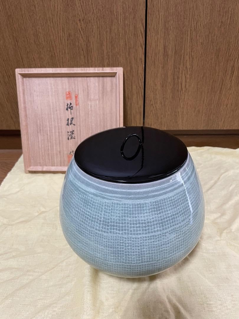 木地つるべ 利休好 檜材 水差し 茶道具 釣瓶 雄斎作 釣瓶水指 木地