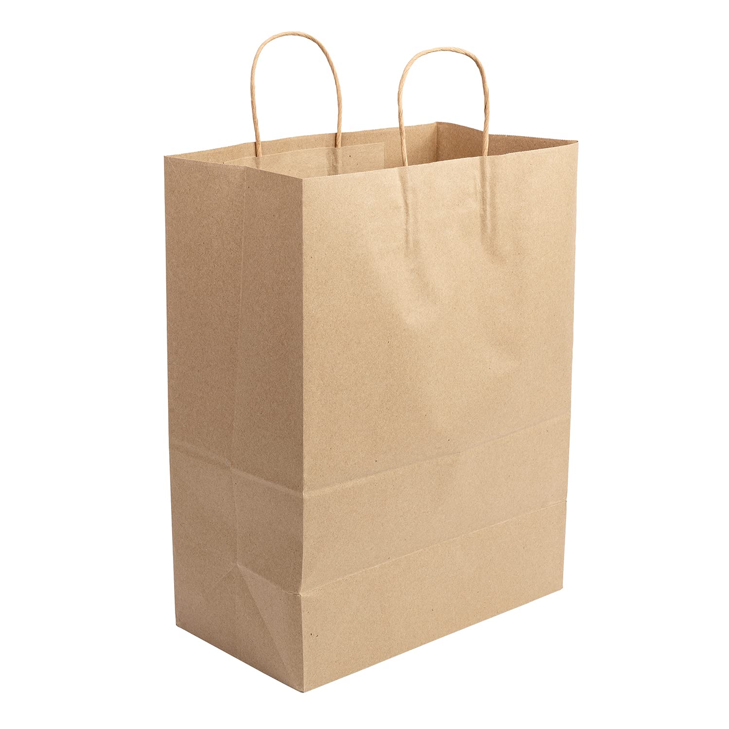 AmerCareRoyal Kraft Paper Bags with Twisted Handles, 13" x 7" x 17", Case of 250