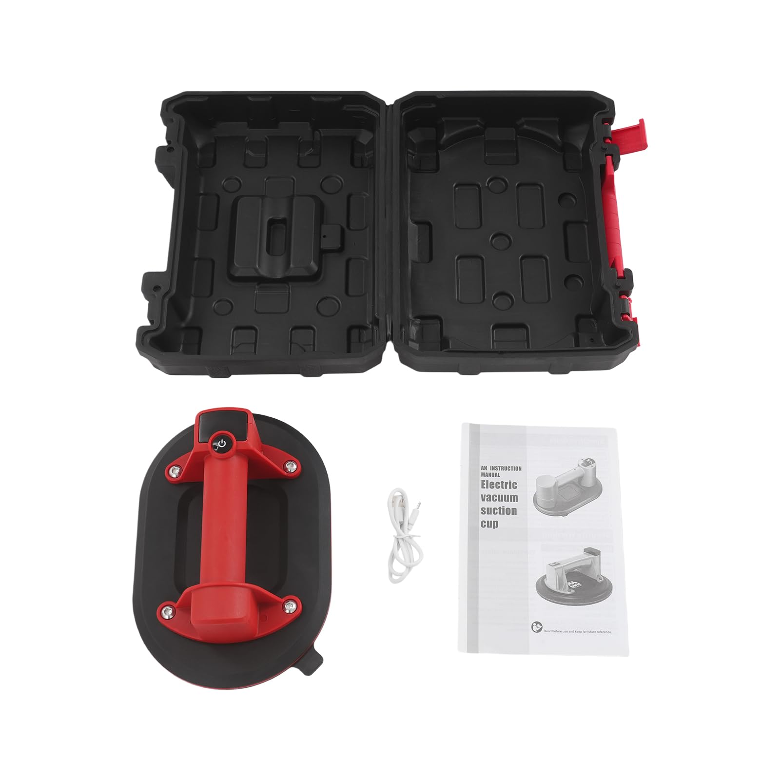 Ventosa aspirante a batteria, sollevatore per piastrelle, in vetro, con display digitale, ventosa elettrica per piastrelle, vetro, 260 kg ellittica