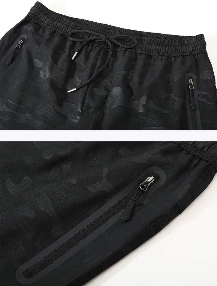 YSENTO メンズ 速乾 軽量 通気性 ハイキング ランニングパンツ ジッパーポケット付き US サイズ: Large カラー: