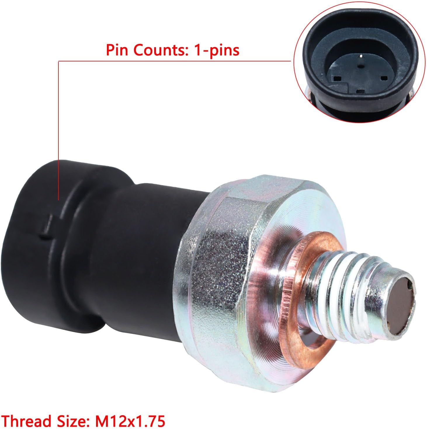 Engine Oil Pressure Sensor Switch Sending D1849A Compatible with Buick Lacrosse Regal Chevrolet Cobalt Equinox HHR Malibu GMC Terrain Oldsmobile Pontiac G5 G6 Saturn Aura Vue Saab 9-3 12635992