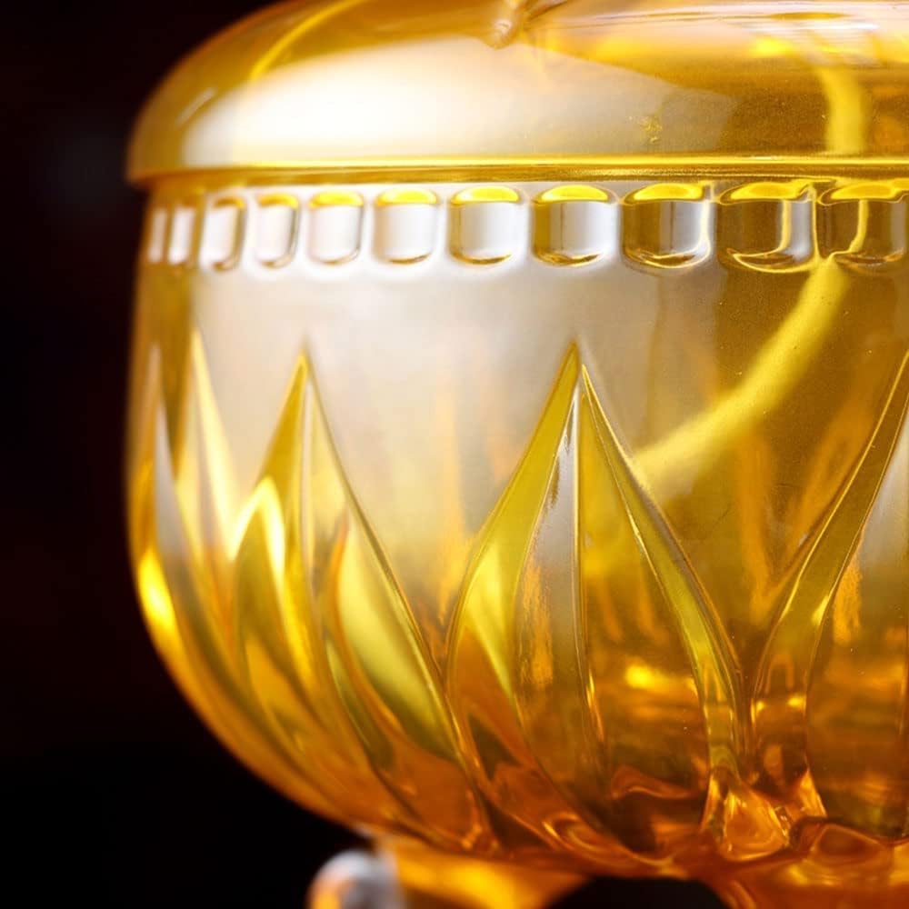 Decorative Lighting Oil Lamp Lotus Buddha Front Light Home Emergency Lighting Small Oil Lamps Kerosene Lamp with Clear Glass Oil Lights Adjustable Switch