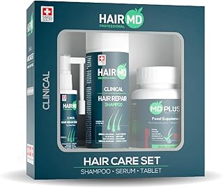 Post-Transplant Hair Care Set - 1-Month Treatment with Shampoo, Serum, Multivitamins Enriched with Biotin, Keratin, Collagen