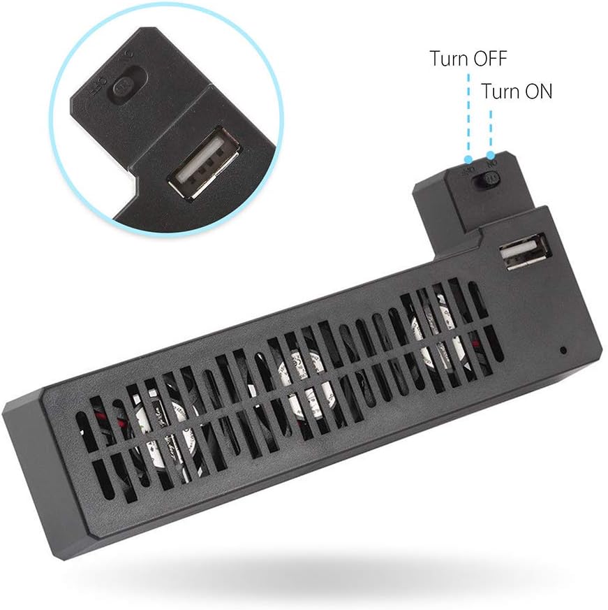 USB Cooling Fan External 3-Fan Cooler for Microsoft Xbox One X Game Console