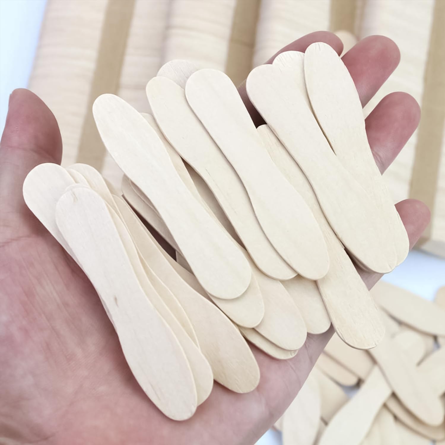 Lot De 200 Cuillères à Glace En Bois - Biodégradables Et Écologiques - Pour Dégustation