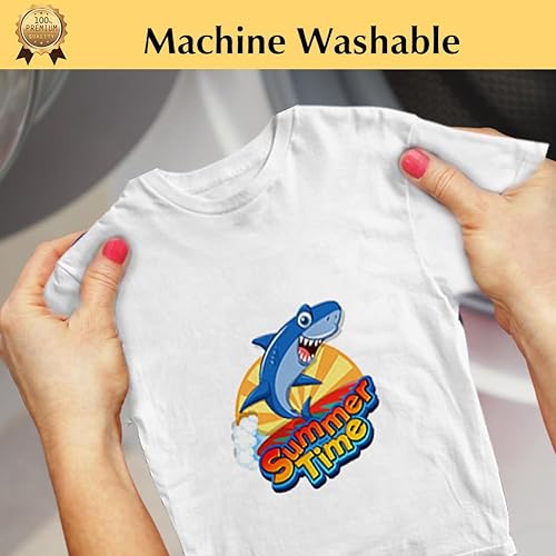 Miniatura 10 de TransOurDream Papel de transferencia para plancha para máquina de prensa de calor (20 hojas, 8.5 x 11 pulgadas, luz 6.0 PLUS) transferencias