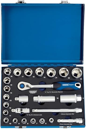 Draper Expert 43646 25-Piece 3/8-Inch Square Drive Socket Set in 6 ...