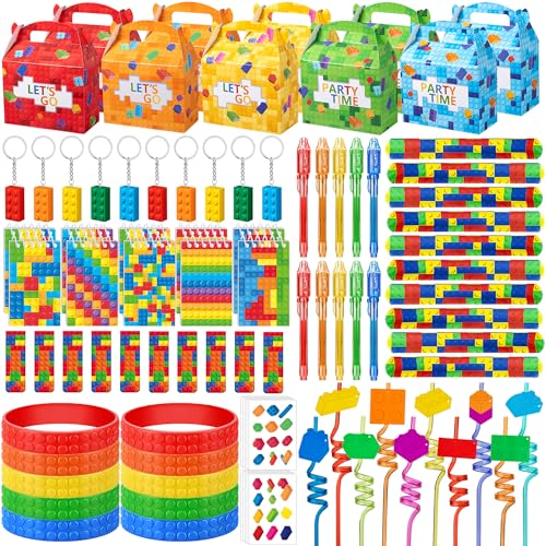 DMIGHT 90PCS Building Block Birthday Party Favors Supplies Birthday decorations Goodie Bag Stuffer Kids Boys Toy Gifts Christmas Carnival Classroom Prize