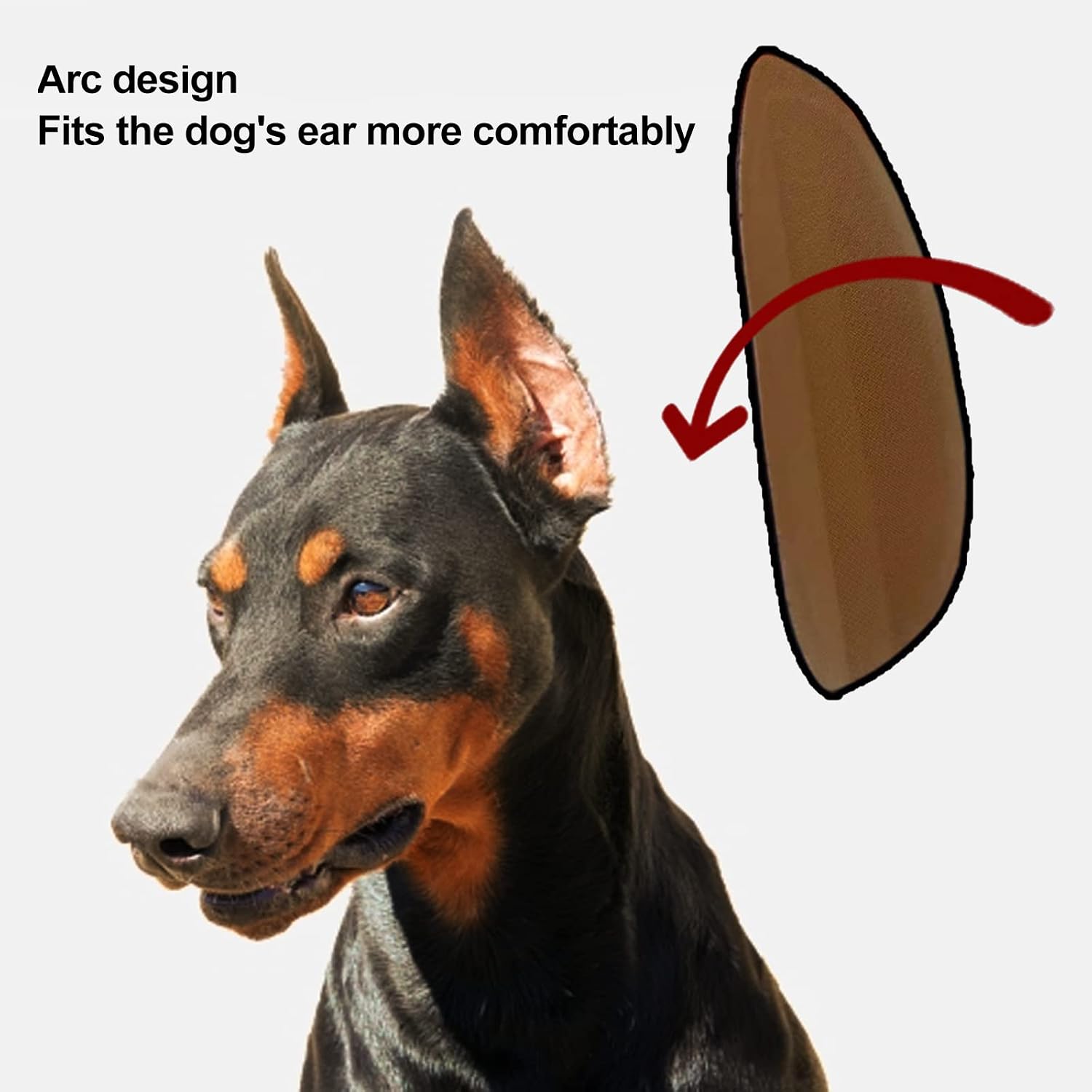 Ejoyous Dog Ear Posting Kit, 1 Pair Dog Ear Support Patch Dog Ears Stand Sticker Ear Fixed Correction Vertical Holder for Corgi Small Doberman (5 * 2.5cm)