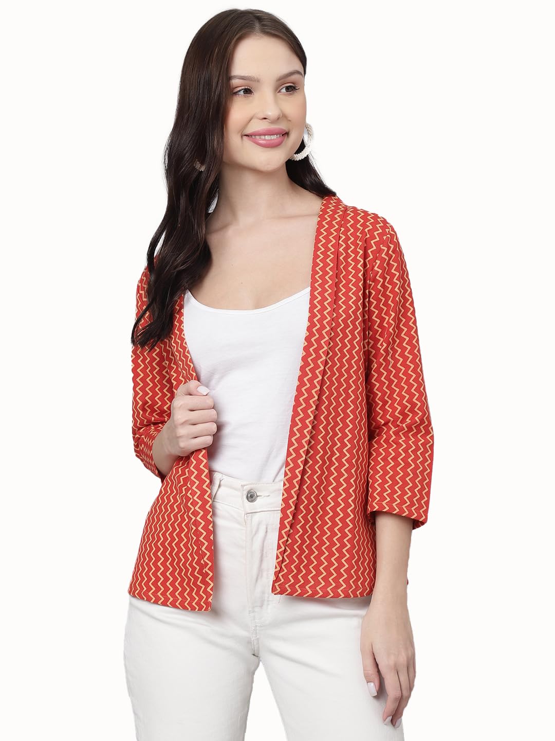 deckedup Women's Geometric Print Shrug-picture-19