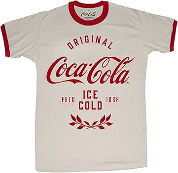 Amazon.com: Ripple Junction Coca-Cola Men's Short Sleeve Ringer T