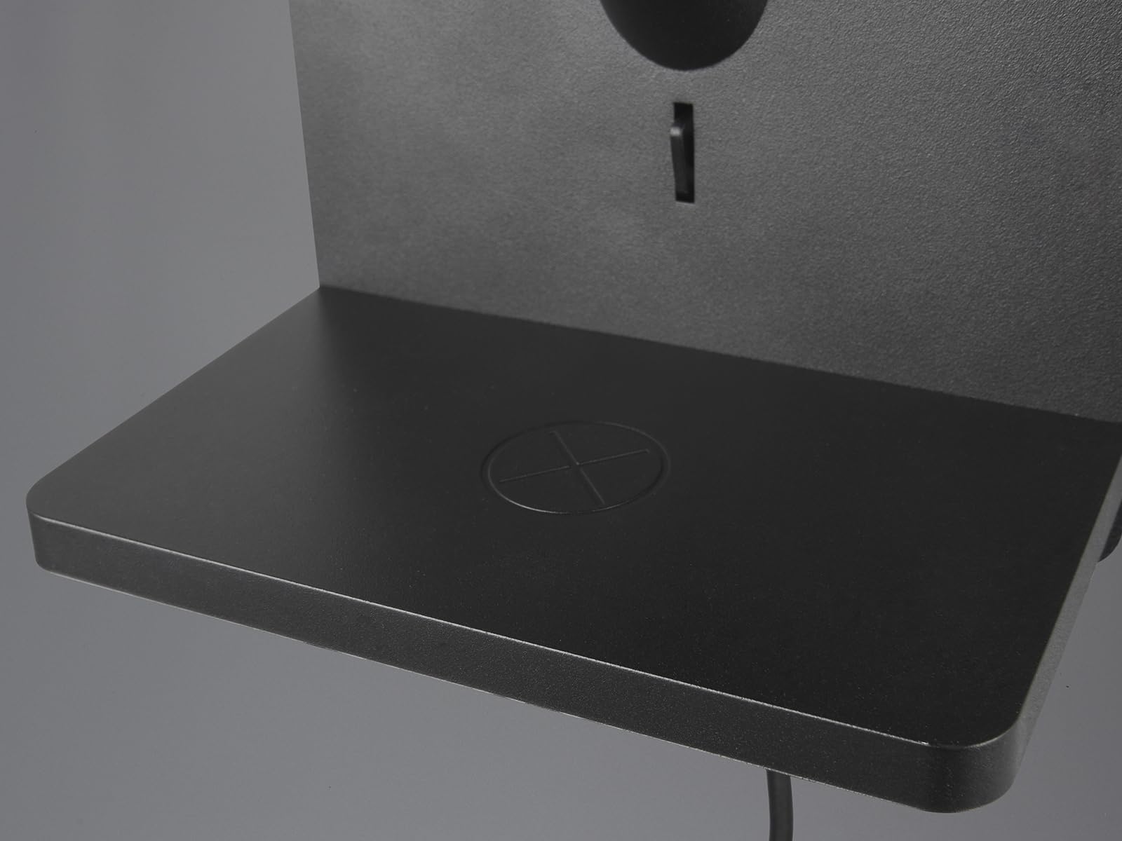 Wandleuchte mit Stecker, Schalter und Ladefunktion, Schwarz Höhe 31cm