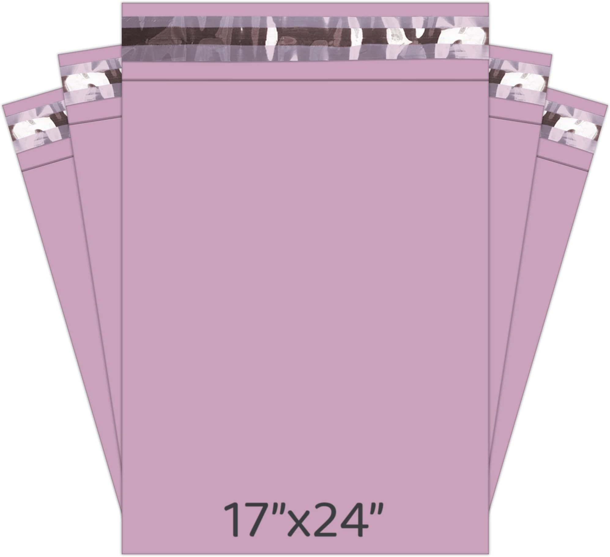 YUNJU Mailing Bags, Strong Large Pink Mailing Postal Postage Bags 17 x