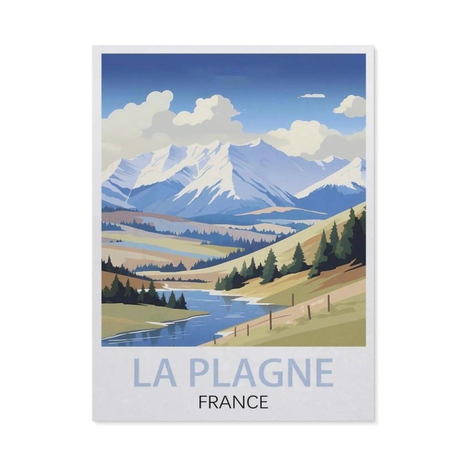 Metal Sign Tin Sign，La Plagne France(20x30cm）