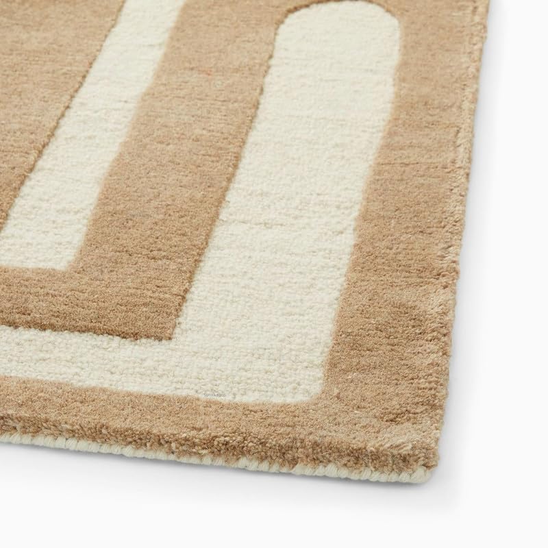 Image of Hand Tufted Modern Design Exported Collection High Low Pattern Wool Carpet for Living Room, Bedroom & Hall (Multi Y, 12 x 15 Feet)