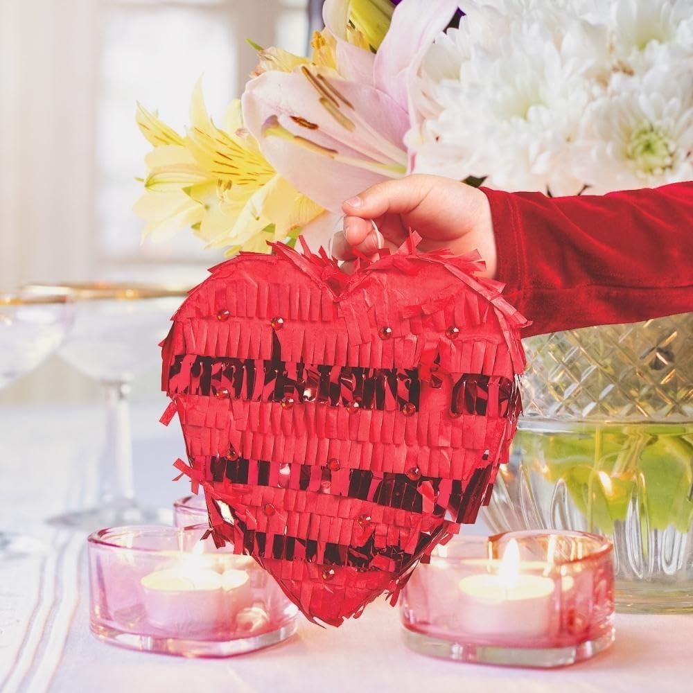 Mini Valentine Heart Pinata - Party Decor - 3 Pieces