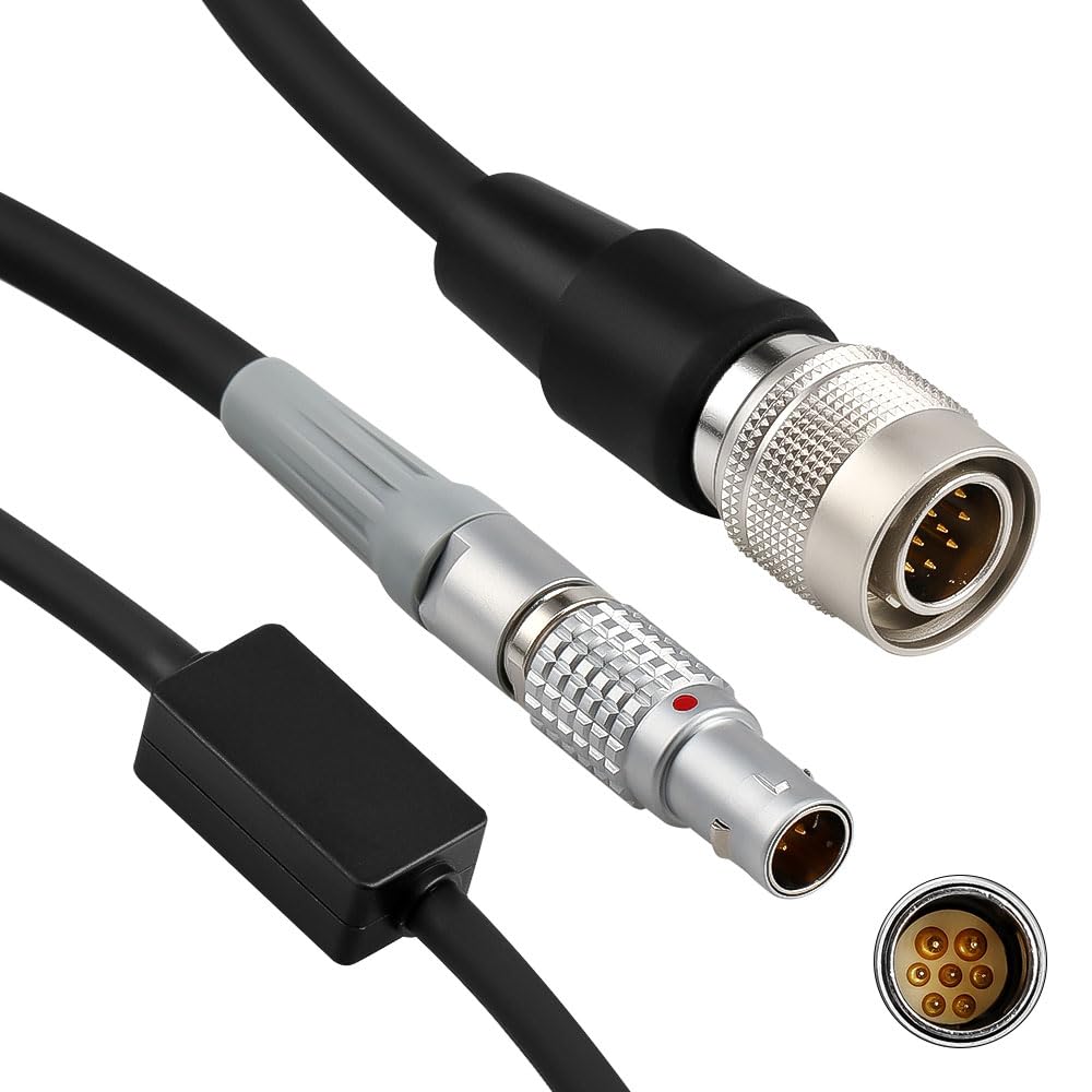 Alvin's Cables CAM 7 Pin to Hirose 12 Pin Cable for ARRI Cforce RF Motor| Cmotion CPRO Motor| Cmotion CPRO Camin, for Sony Venice 2| Amira| Alexa Mini ENG Lens, Compatible with K2.0015759, 60cm| 2ft