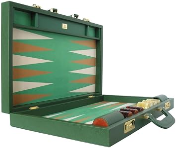 Leather Backgammon Set - Microfiber Playing Surface 23