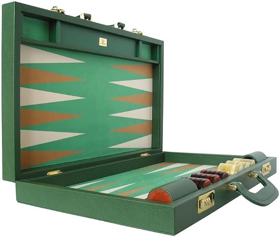 Leather Backgammon Set - Microfiber Playing Surface 23