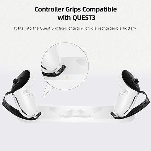 Miniatura 6 de Controller Grips Compatible with MetaOculus Quest 3 Accessories,Non-Slip Handle Cover, Grips Cover with adjustable Knuckle Straps,Fit Official