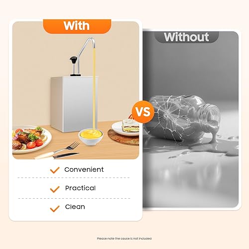 Miniatura 2 de Dispensador de salsa de soja, dispensador de salsa de una sola cabeza de 4 l, bomba dispensadora de salsa de soja para restaurante, salsa de soja,