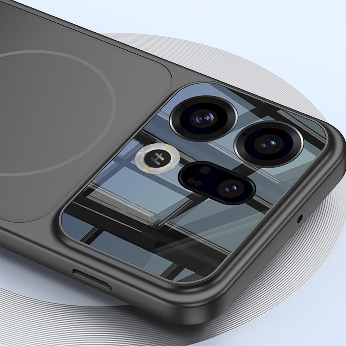 COQUE Custodia Find X9, copertura completa della fotocamera, anello magnetico integrato per compatibilità con la ricarica wireless, custodia anticaduta per telefono per Oppo Find X9-Nero