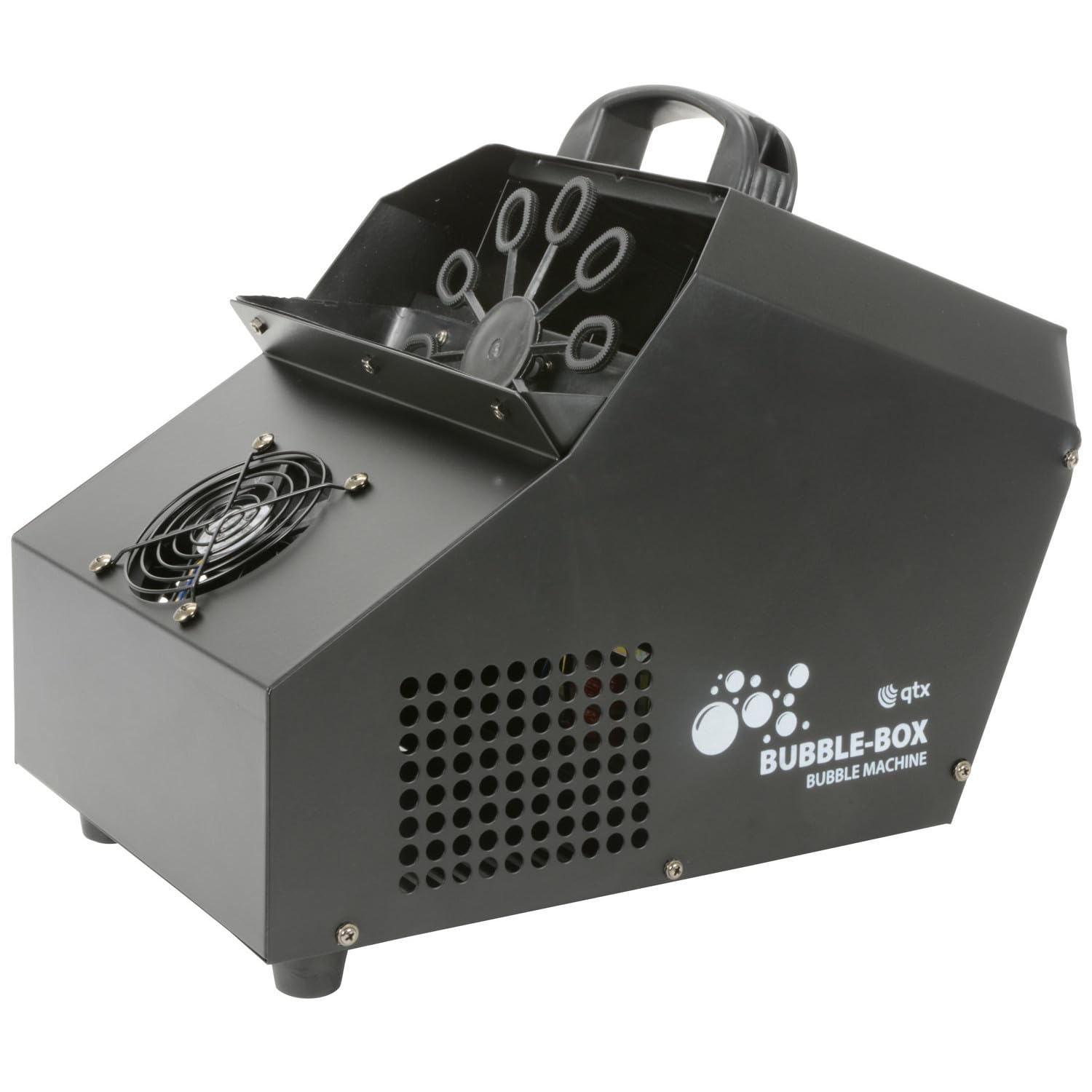 Macchina Bolle Professionale Bubble Box con Telecomando Wireless 700ml – Generatore Bolle Alta Produzione per Feste Eventi DJ – 3 Ventole, Struttura in Acciaio, Effetto Scenografico
