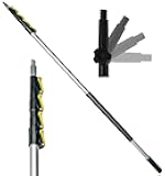 DOCAZOO DOCA Telescoping Pole 7-30 Ft - Extension Pole for Cleaning, Feather Duster, Window Washing Kit, Paint Roller, Window Squeegee - High Reach Extendable Kit for Indoor & Outdoor - Pole Only