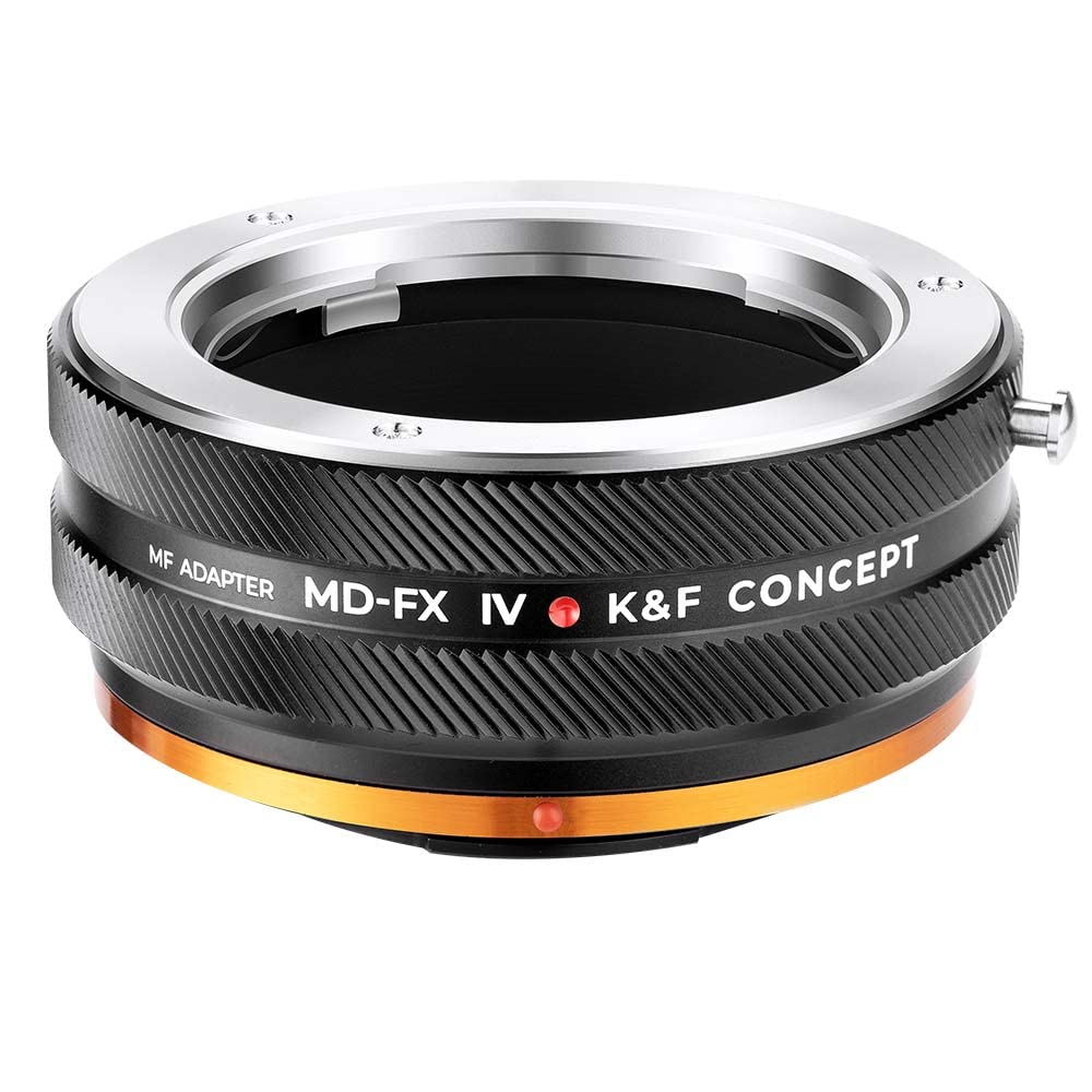 K&F CONCEPT MD-FX IV PRO Objektivadapter mit Blendenring, kompatibel mit Objektiven der Minolta MD-Serie an Fujifilm Fuji X-Series X FX-Mount-Kameras mit Mattlack-Design