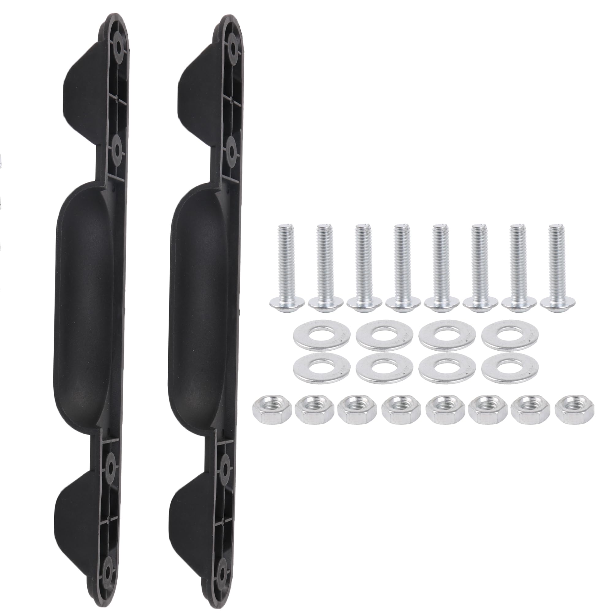 Pieds de rechange pour bagages ZF-2 - Lot de 2 supports noirs avec vis 24,8x15 cm