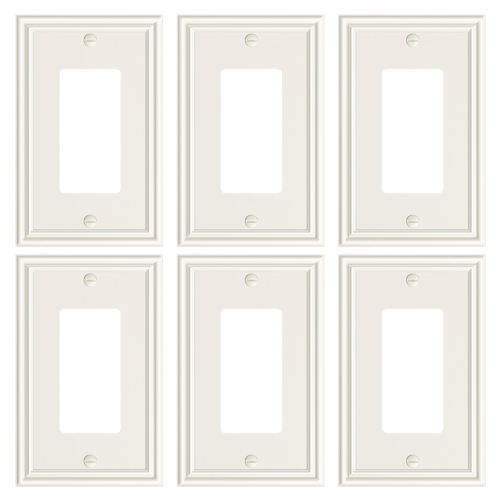 Plaque murale décorative en alliage de zinc premium pour prise électrique lot de 6