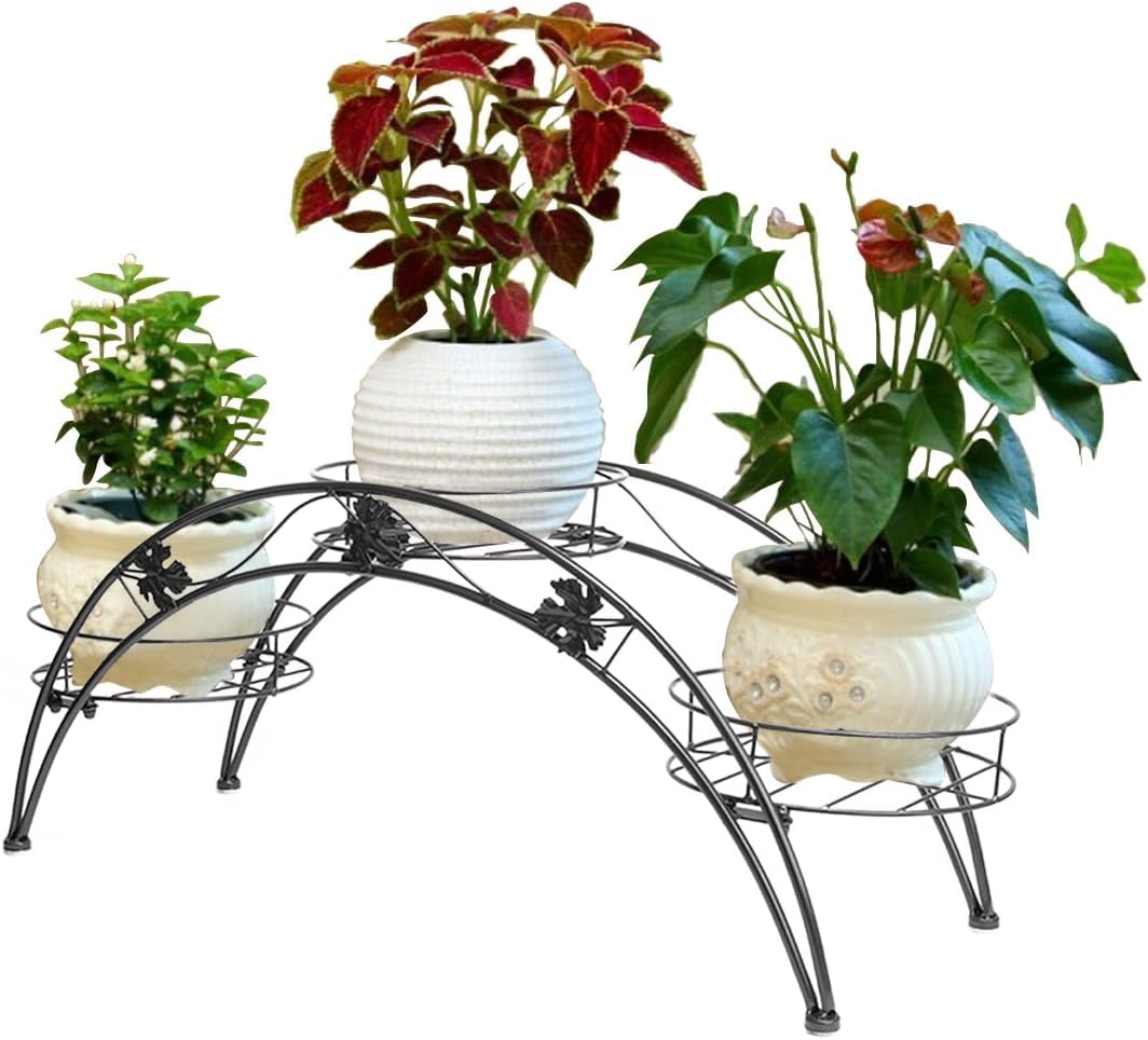Nutech Impex Metal Arch Plant Rack Organizer Flower Pot Plant Stand Metal Arch Plant Rack Half Moon planter stand Organizer Flower Pot 26 inch Modern Flower Pots for Balcony Black (B07R59T4Z6) Amazon Price History, Amazon Price Tracker