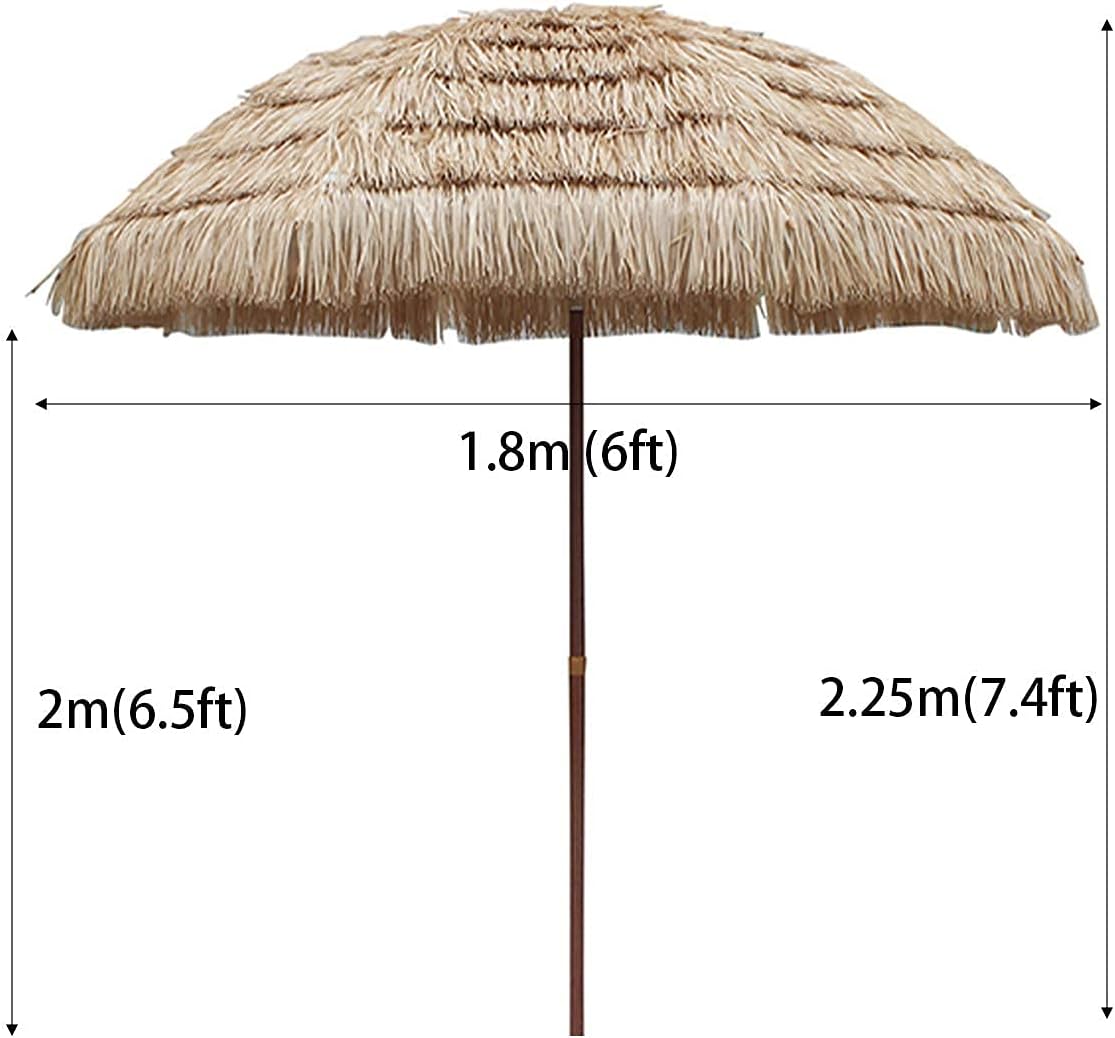 Umbrella Parasol Portable Beach Umbrella Windproof Patio Umbrella Outdoor Umbrella Hawaiian Style,for Lawn Pool Backyard Garden Parasol good