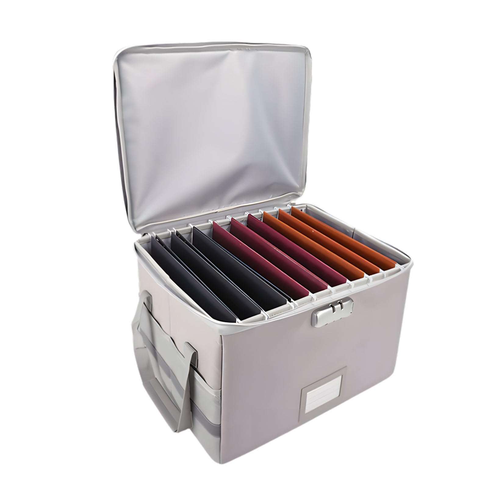 Msioytog Strong Heat Tolerant File Storage Box with Reinforced PP Board and Adjustable Handle for Safe Transport High Security Document Storage Box