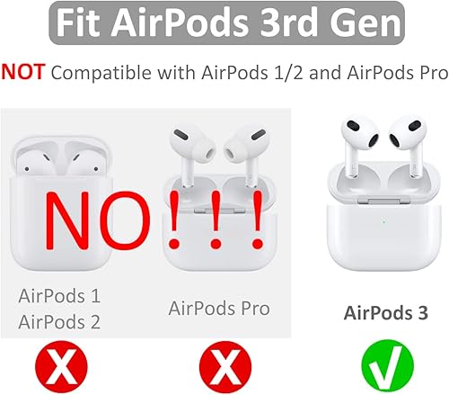 Miniatura 2 de Kit de 4 pares antideslizantes compatibles con AirPods de 3ª generación, ganchos deportivos de silicona para las orejas y rotación de 360°, longitud