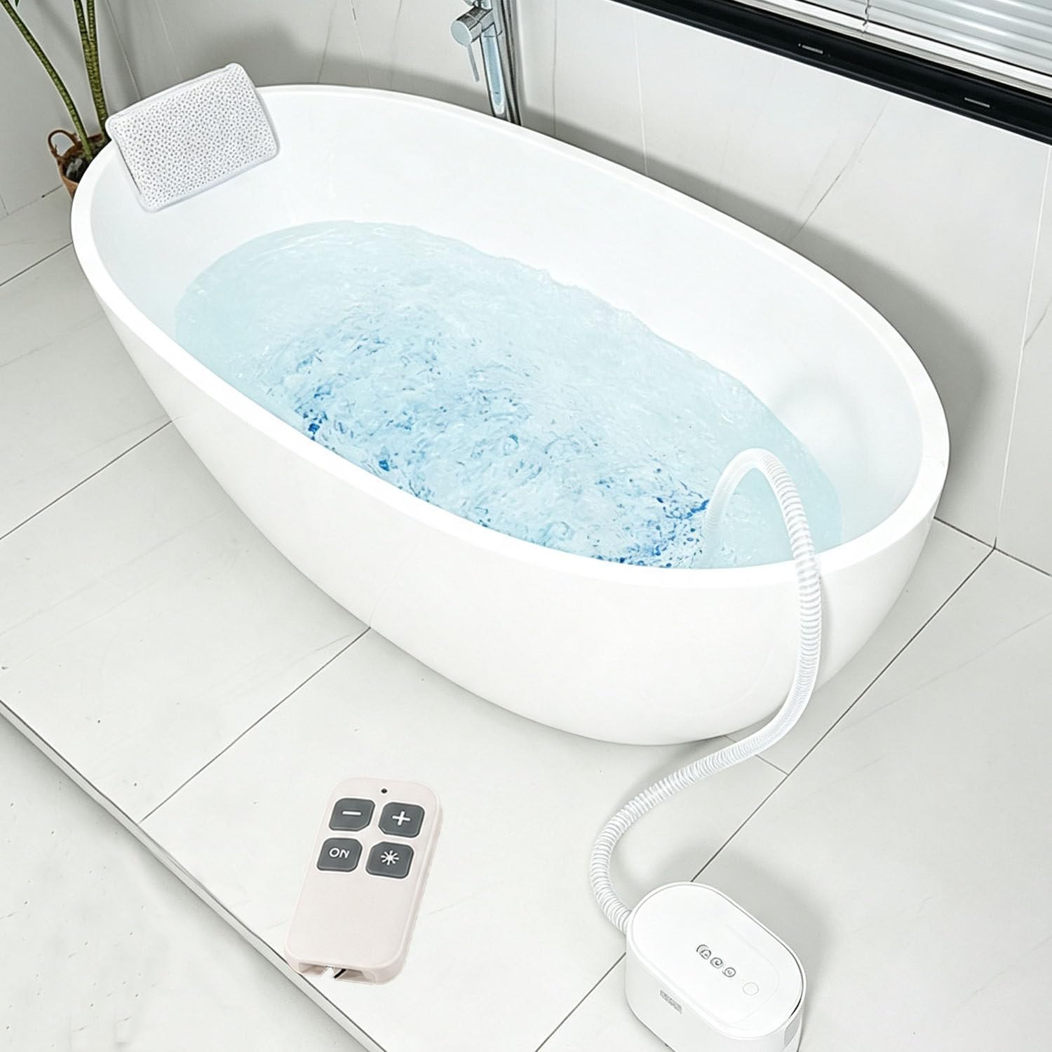 DowPie Home Bubble Spa Mat, Bathtub Massage Pad with Warm Air Circulation 220v