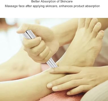 Sonew Stainless Steel Massage Stick, Foot & Palm Reflexology Wand for Pressure, 11cm