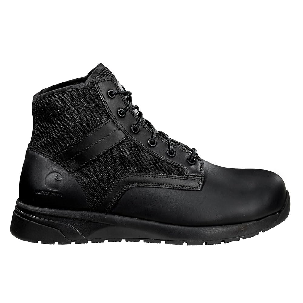 Force Nano Toe Lightweight Men’s Sneakers Boots – Water-Resistant Leather, Durable Midsole, Slip-Resistant Outsole, Black, 10.5 Wide-image-1