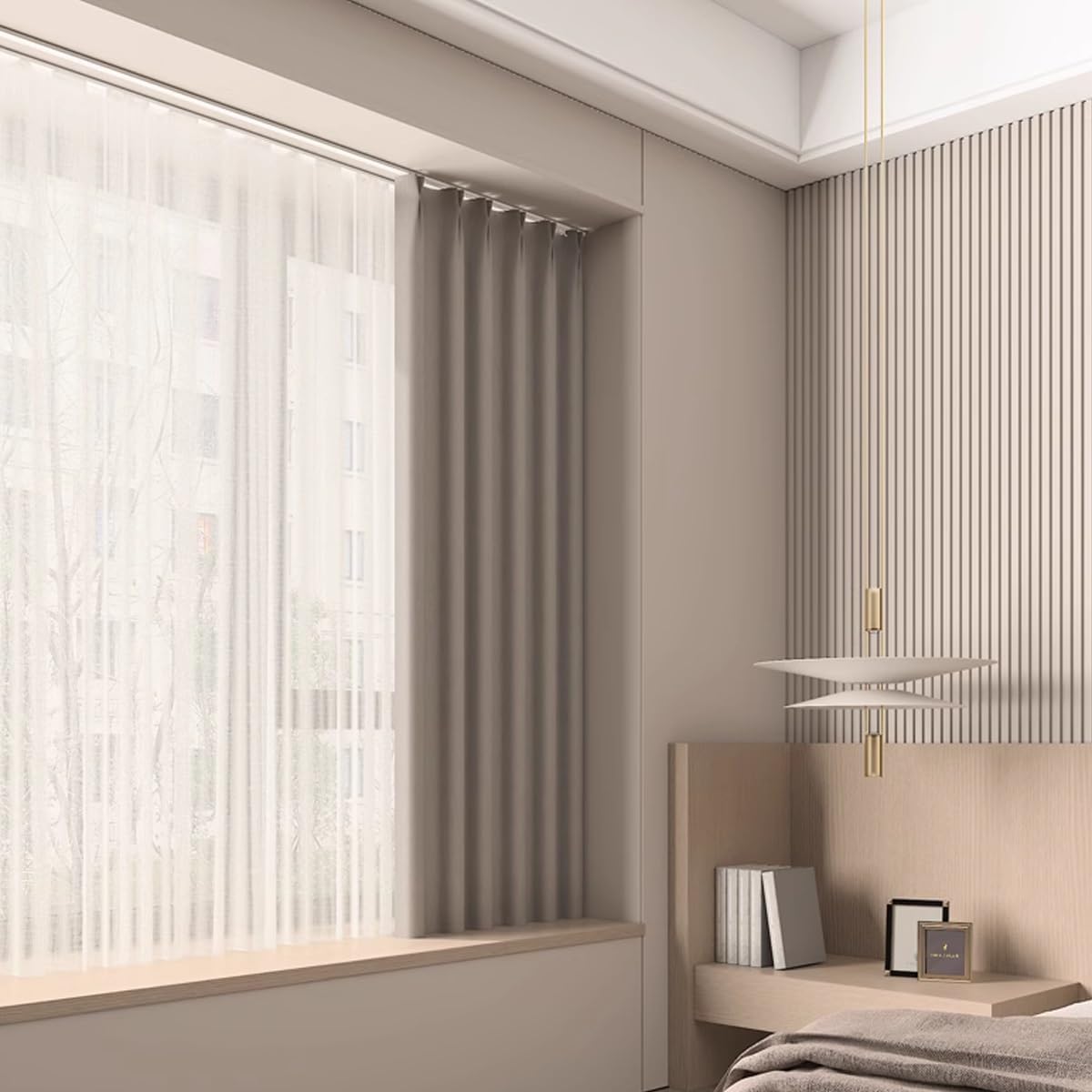 System szyn ze stopu aluminium z kołem pasowym wszechstronny tor do biura, domu, łazienki, szpitala, czarna, jednoszynowa dla łatwej instalacji