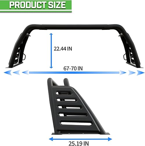 Miniatura 5 de Vanguard VGRB-2247BK - Barra enrollable para cama RL-C negra  Se adapta a camiones 07-24 de tres cuartos y 1 tonelada