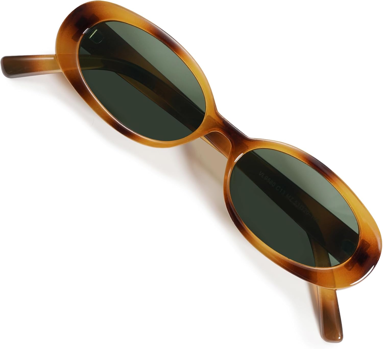 VANLINKER Polarized Retro Oval Sunglasses for Women and Men Small 90s Style VL9580